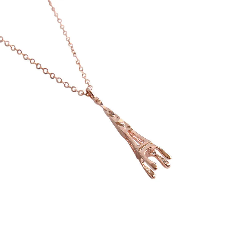 Повседневное ожерелье из стерлингового серебра 925 пробы с Эйфелевой