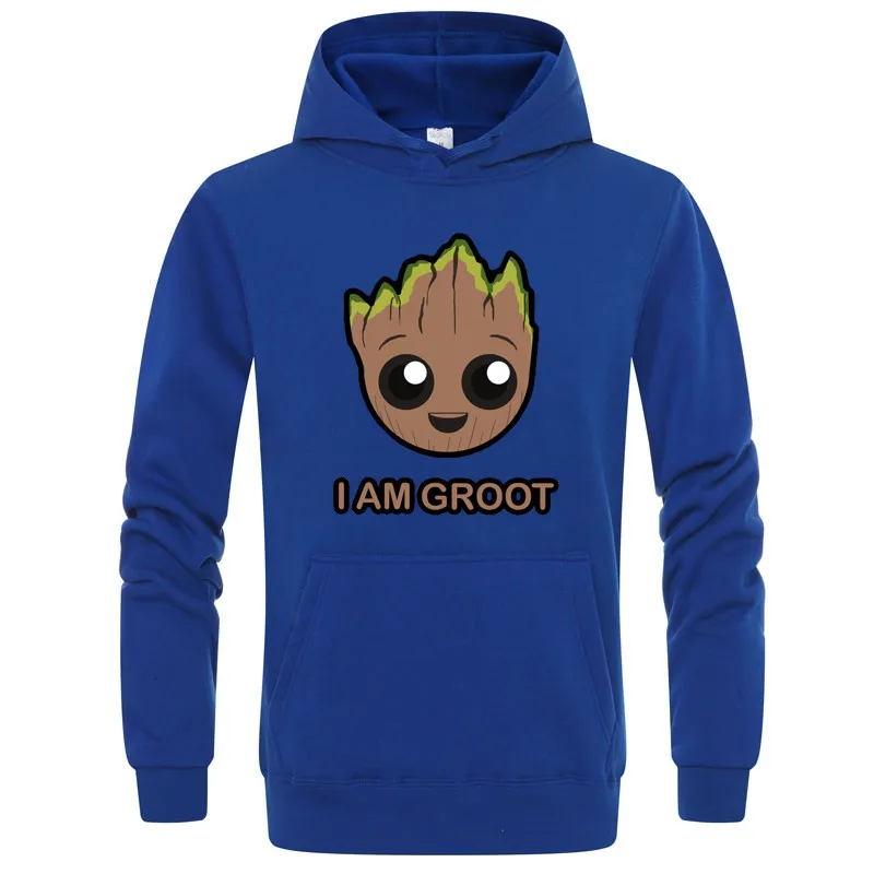 I AM GROOT мужские/женские худи с принтом толстовки осенне-зимняя теплая толстовка