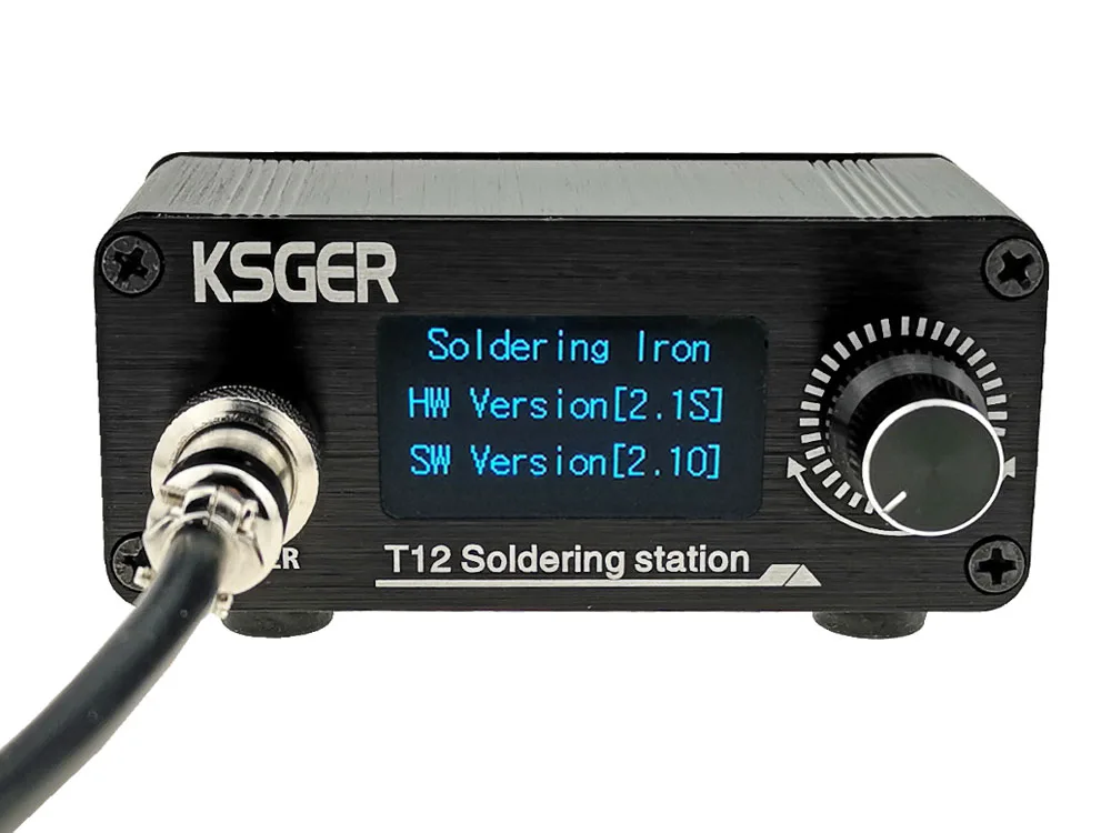 KSGER T12 паяльная станция мини STM32 V2.1S DIY OLED контроллер FX9501 ручка алюминиевый сплав чехол T12 наконечники железа нержавеющая сталь