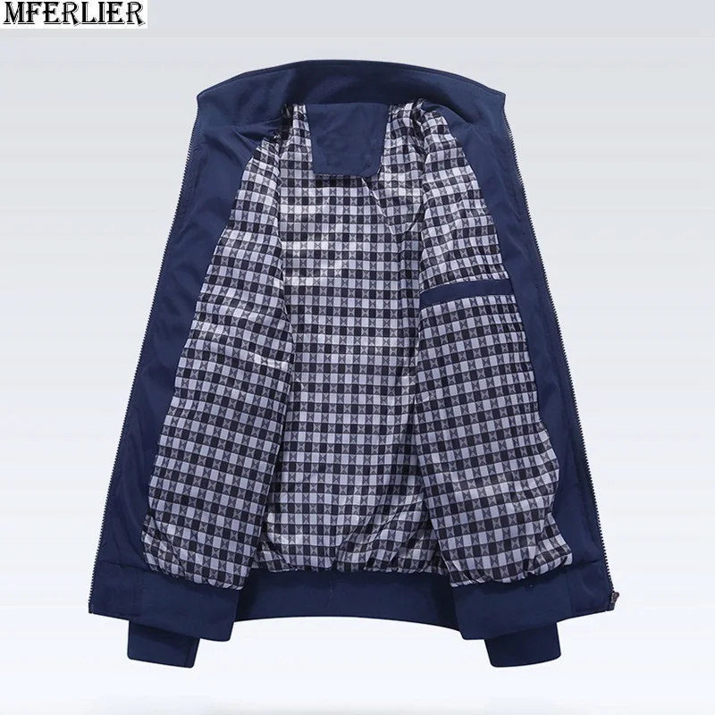 MFERLIER мужские куртки больших размеров 7XL 8XL классические деловые Простые
