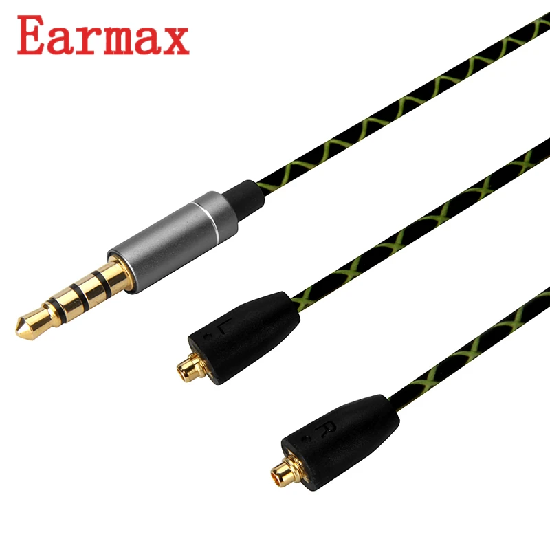 Earmax MMCX кабель для наушников 3 5 мм аудио 6N OFC с микрофоном обновление провода