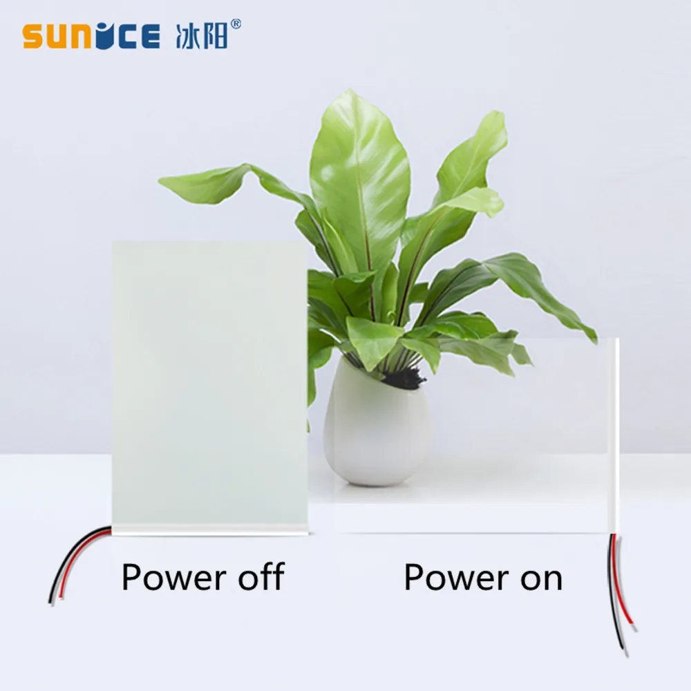 

SUNICE PDLC Electrode Control Privacy Protective glass ticker for home office use White Smart Film Switchable