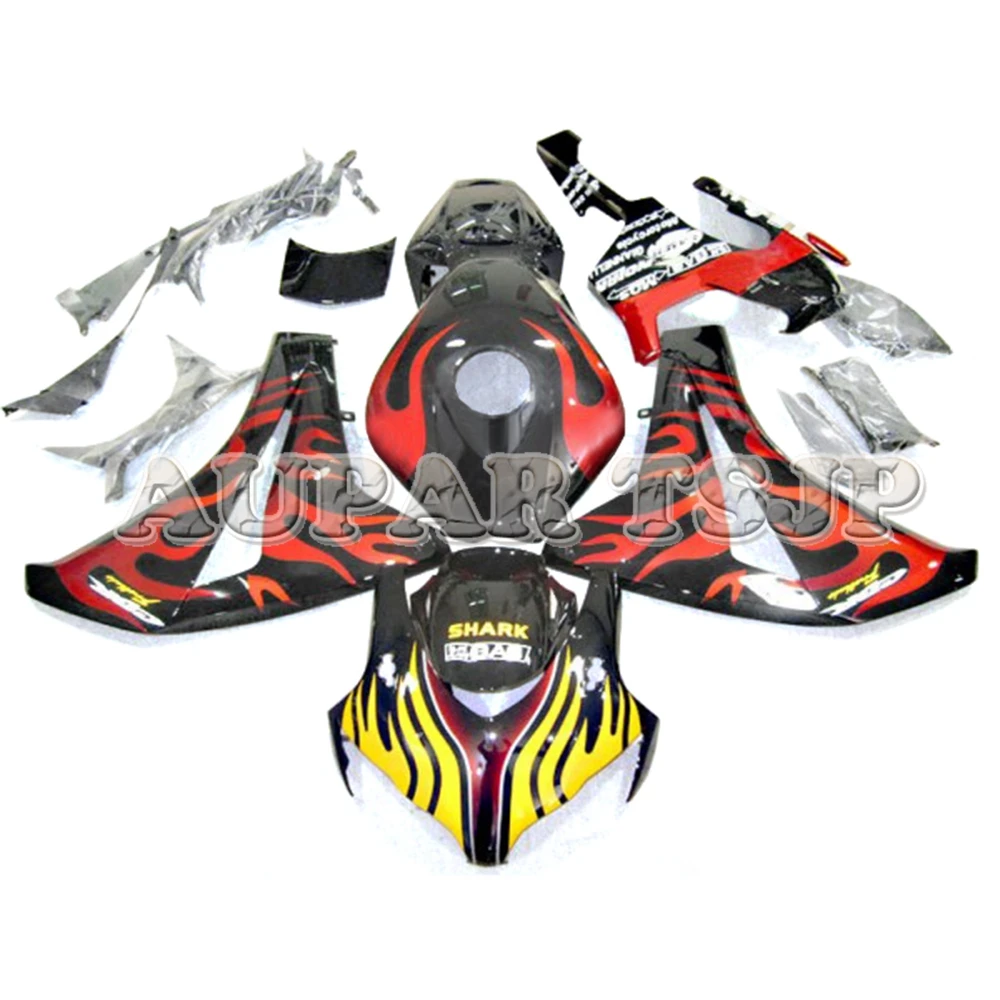 

Black Red and Yellow Flames Sportbike Body Frames For Honda CBR1000RR 2008 2009 2010 2011 08-11 Motorcycle Body Kit New Cowlings
