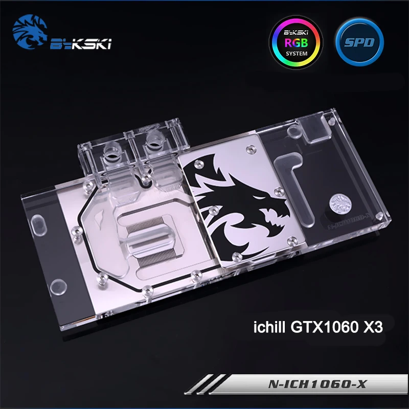 Bykski N ICH1060 X полное покрытие графическая карта водяного охлаждения блок RGB/RBW для