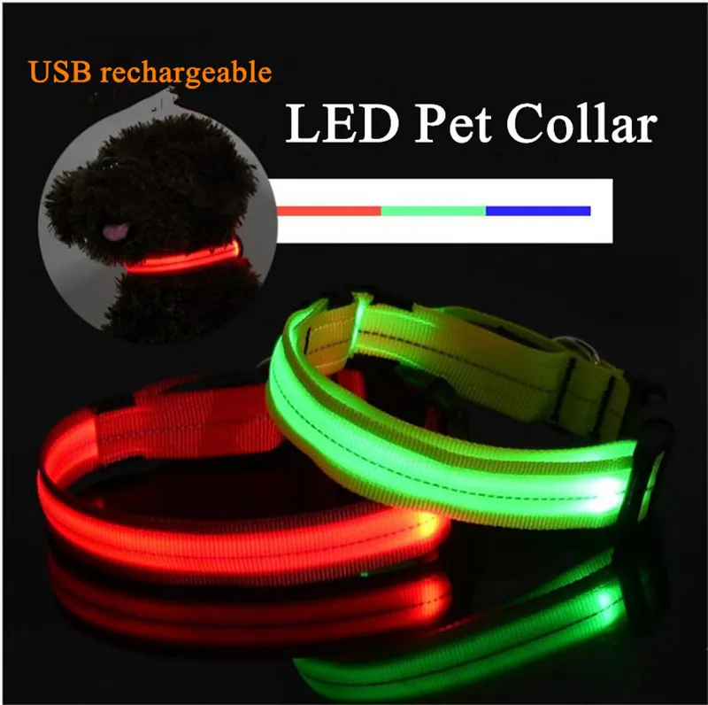 A54 светодиодный ошейник для домашних животных светящиеся ошейники собак кошек