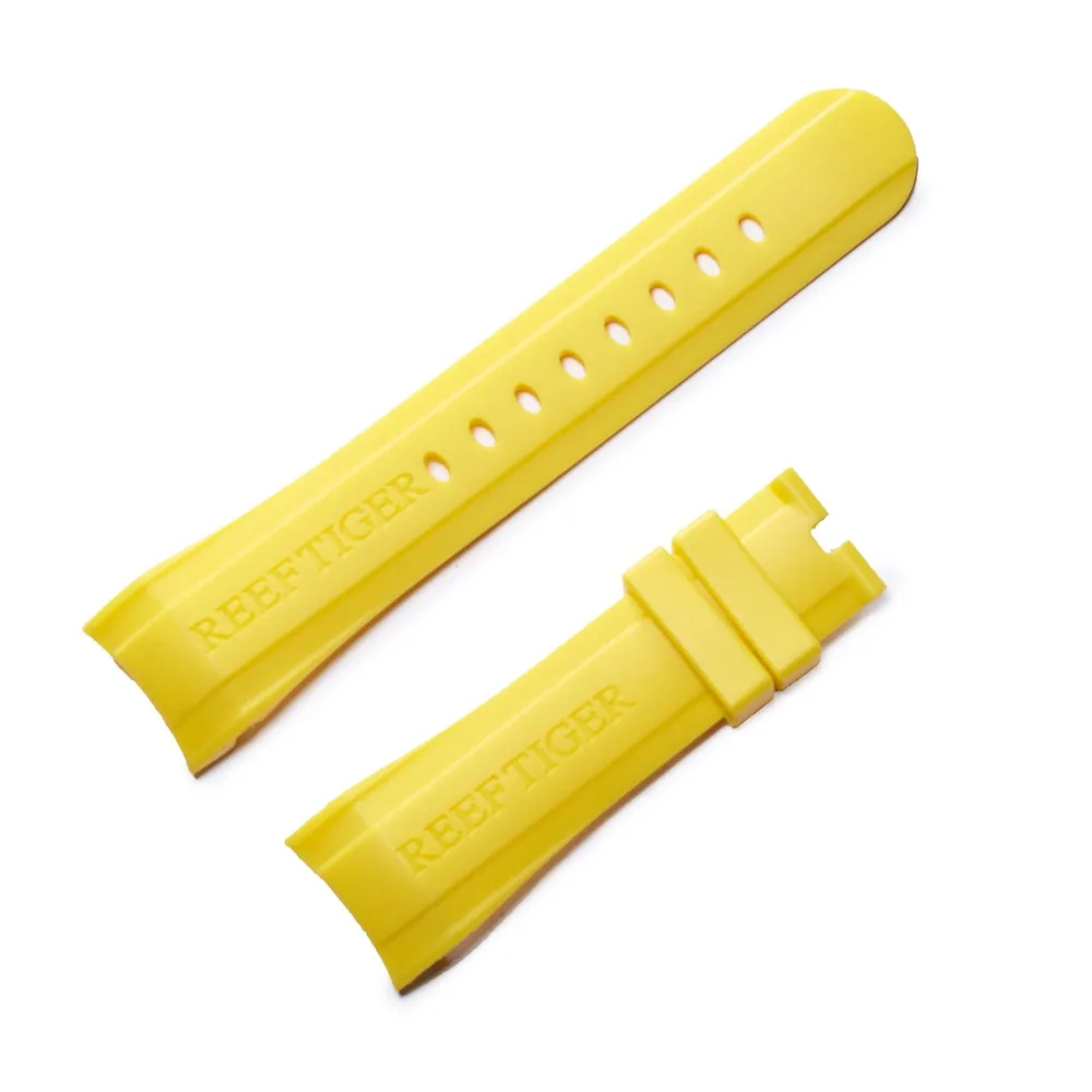 Reef Tiger/RT Men's Durable Rubber Strap with Buckle Rubber Watch Band Waterproof RGA3503