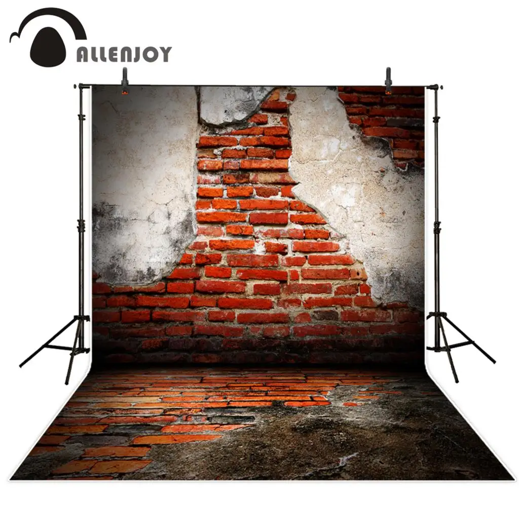 

Allenjoy photography background shabby brick wall and floor photo backgrounds for photos background photography backdrop vinyl