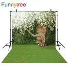 Фоны Funnytree для фотостудии белый цветок дерево дверь Весенняя Свадебная сцена трава фон