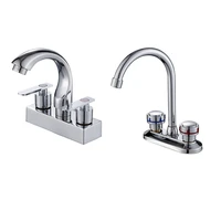 bathroom basin faucet double handle deck mounted basin faucets bath shower faucets hot and cold sink wash basin water mixer tap