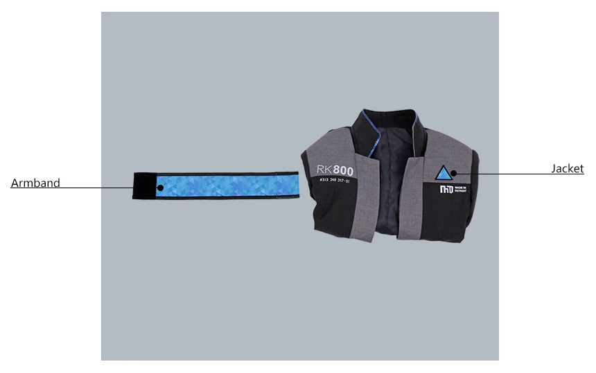 Jacket Детройт стать человеком Коннор RK800 агент костюм униформа косплей костюм ONSEN индивидуальный заказ - Цвет: Jacket