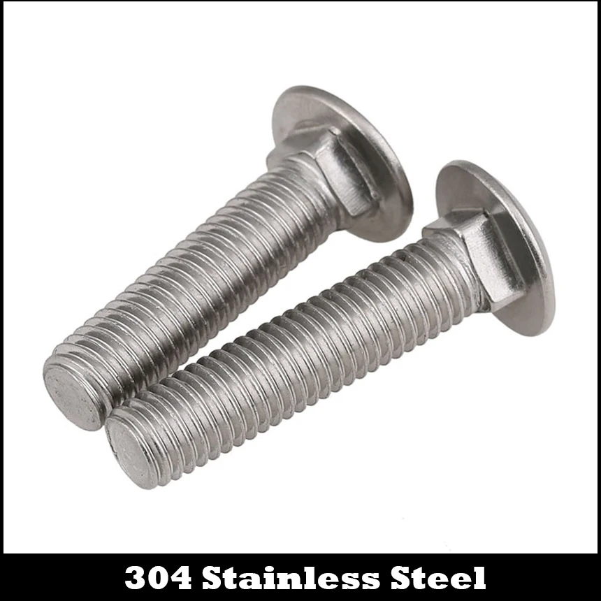 M12 * 50/55/60/70 M12x50/55/60/70 304 нержавеющая сталь DIN603 полка с полкой резьбой в виде гриба
