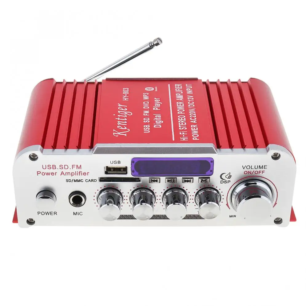 2CH Hi Fi цифровой Bluetooth автомобильный аудио усилитель мощности FM радио плеер с