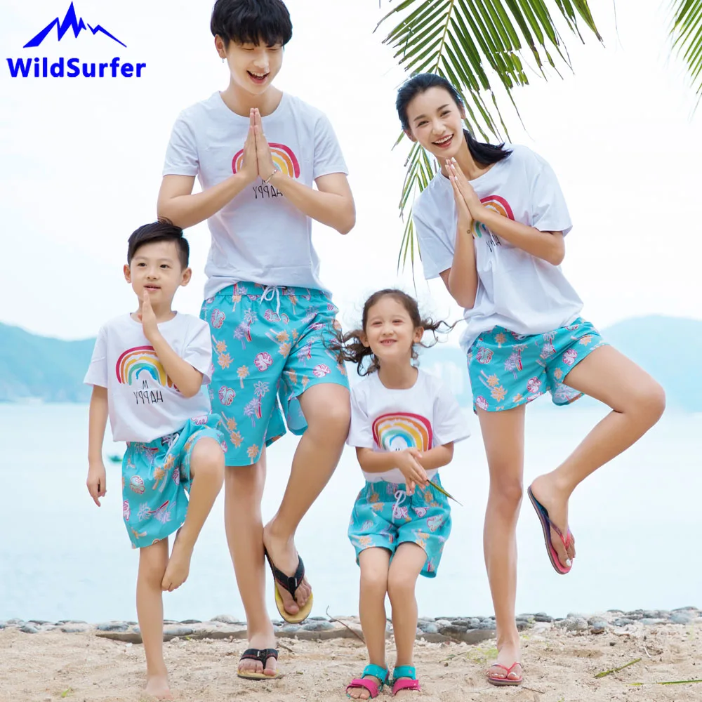 Семейные пляжные шорты WildSurfer Мужская быстросохнущая одежда для плавания мужчин