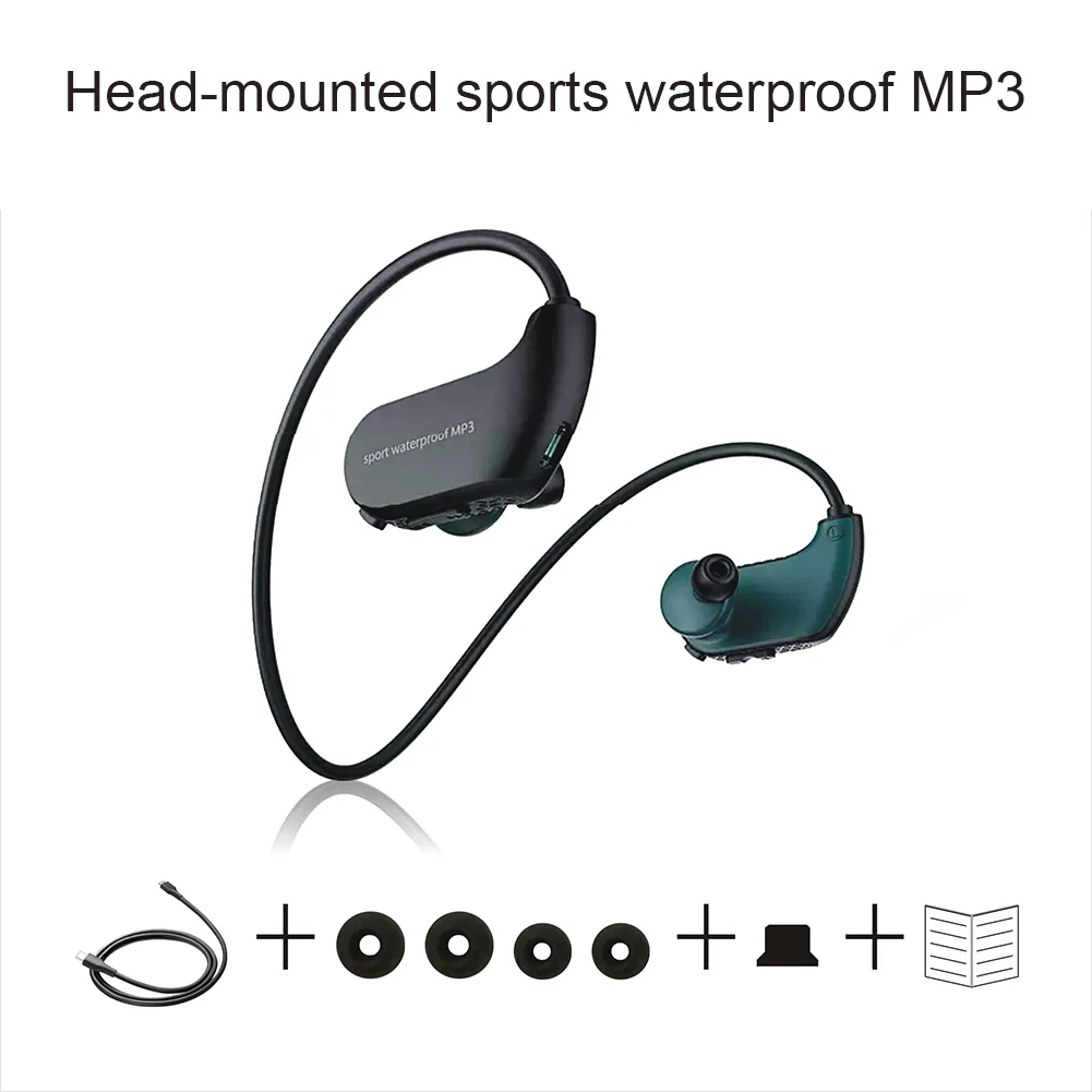 Горячая Распродажа IPX8 водонепроницаемые переносные MP3-плееры MP3-наушники для