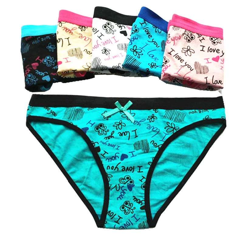 Female Underwear Sexy Panties Women Cotton printed Letter Briefs Butterfly Shorts Intimates Lingerie Underpants 5 Pcs/Lot |