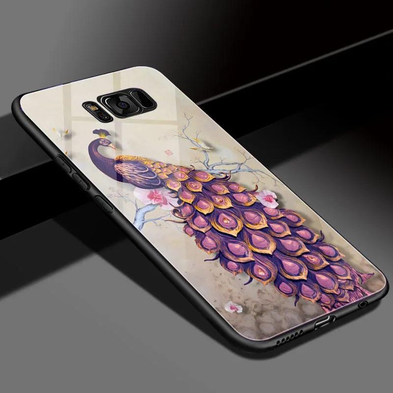 DIY фото по индивидуальному заказу чехол для телефона для samsung Galaxy S8 S9 закаленное Стекло чехол samsung Galaxy A6 A6Plus A7 j3 J5 J7 j530 - Цвет: BLK-16