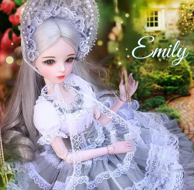 Emily 1/3 BJD кукла 56 см Женская пластиковая шарнирная Подвижная кукла включает в себя куклу, одежду и обувь - Цвет: Emily