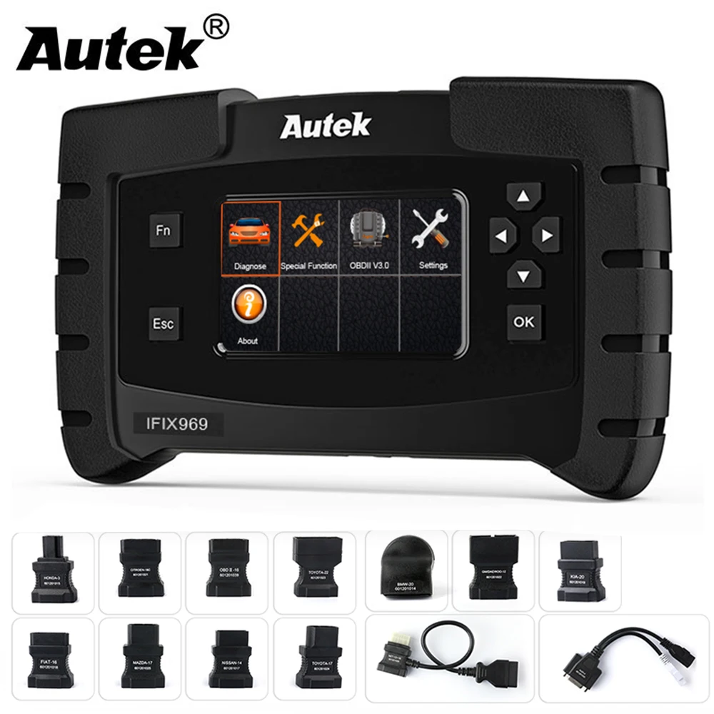 Autek IFIX969 полная система OBDII профессиональный Автомобильный сканер подушка