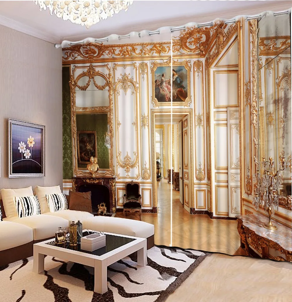 Европейские занавески 3D с фотографиями для гостиной спальни дома отеля кафе