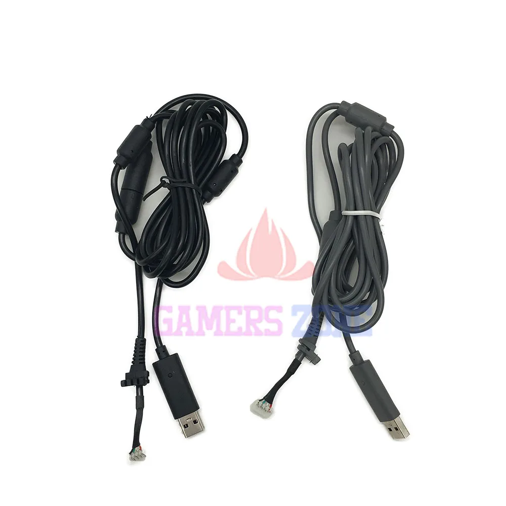 Черный серый 4 контактный кабель интерфейса проводного контроллера для Xbox 360 USB с