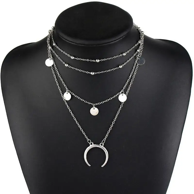 YOUREM модная разноцветная слоистых точка moon chockers ожерелья для женщин аксессуары и