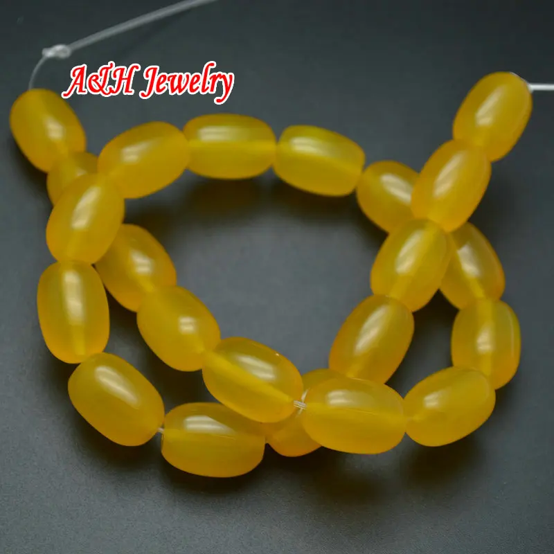 

New Arrival High Quality Yellow Stone 13x18mm Barrel Shape DIY Beads For Bracelet Making Materials 5pc/lot