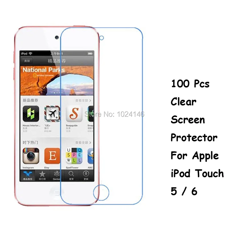 Новинка 100 шт./лот HD прозрачная защитная пленка для экрана Apple iPod Touch 5 Touch5 / 6 Touch6 |