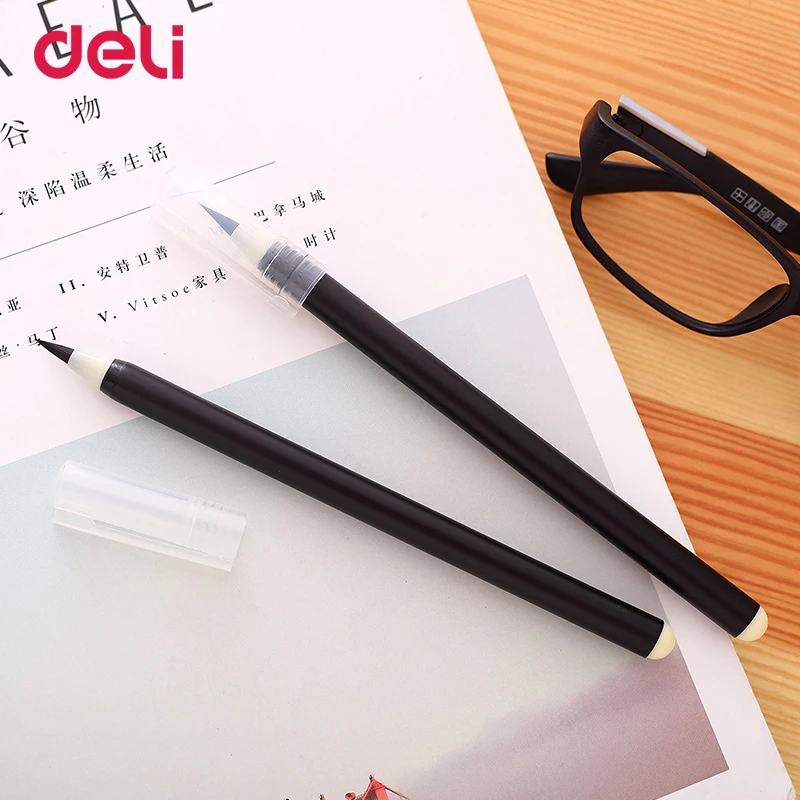 Deli Оптовая продажа 2 шт. мягкая ручка для письма каллиграфии школьные