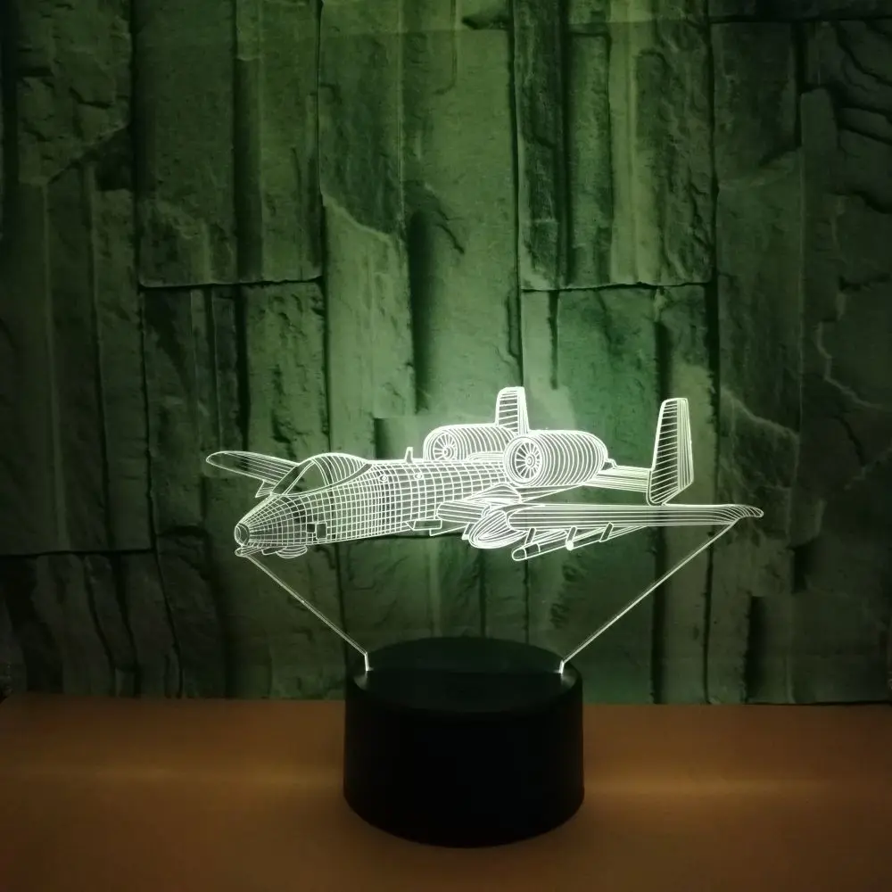 3d лампа для самолета с дистанционным управлением 7 цветов креативное