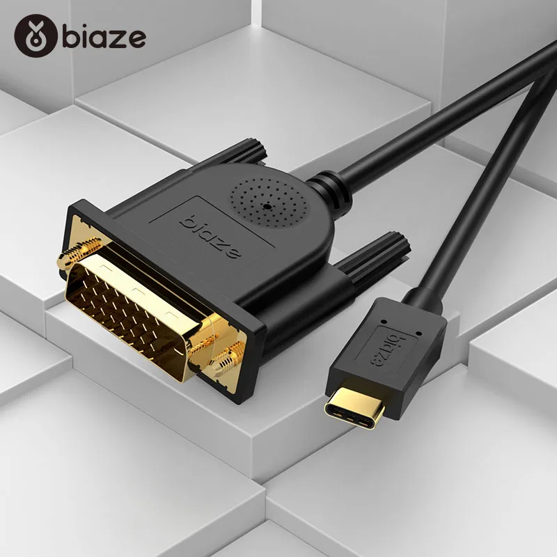 Biaze Thunderbolt 3 usb type C USB 3,1 к DVI конвертер Кабель-адаптер для Apple Macbook pro macbook(USB-C оснащен