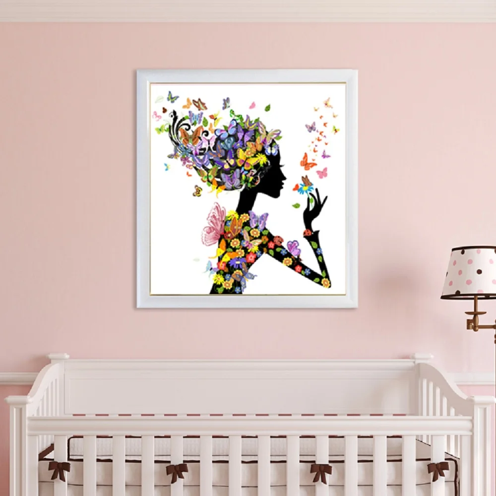Diamond Painting Fairy Butterfly Girl Embroidered With Rhinestones DIY 5D Mosaic Drawings For Needlework Pictures Of Beads | Дом и сад