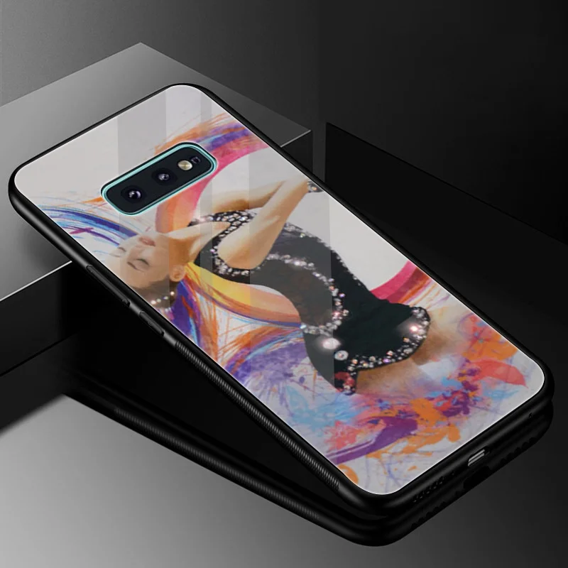 Стеклянный спортивный чехол для девочек в спортивном стиле цветной Samsung A10 A20 A30 A40