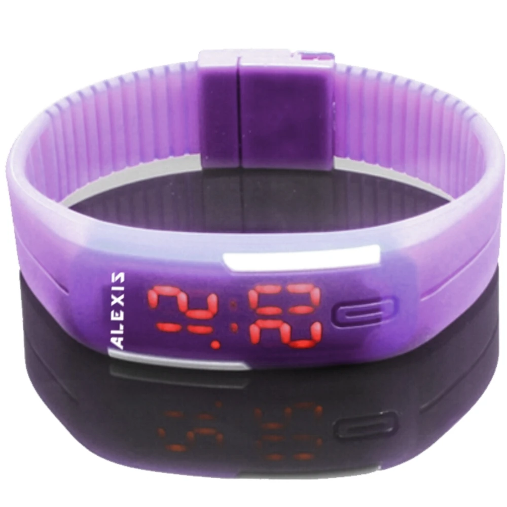 ALEXIS Спортивный Повседневный светодиодный дисплей прямоугольный фиолетовый