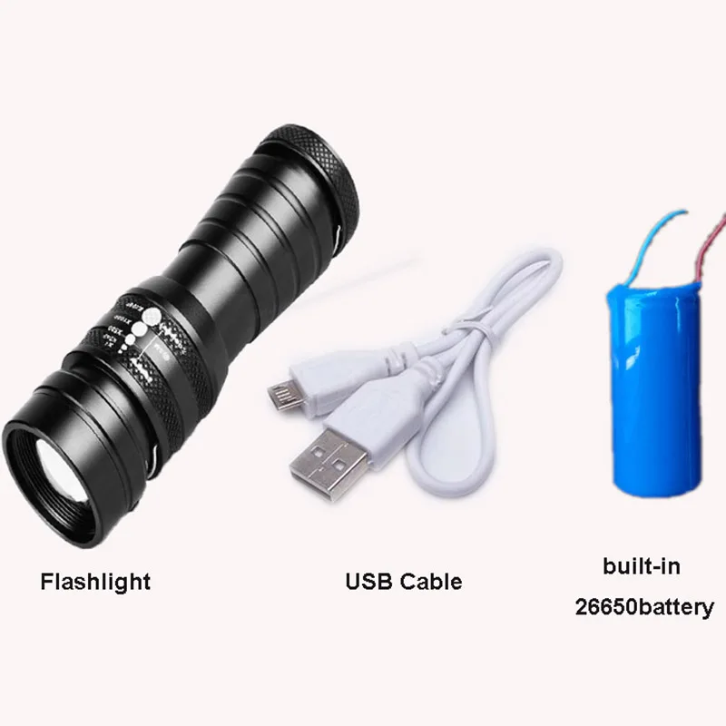 Высокая мощность USB кабель зарядное устройство T6 светодиодный масштабируемый