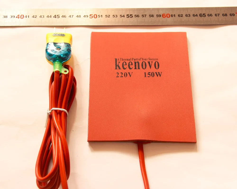 " X 6" 150 Вт 220 В KEENOVO силиконовая пластина блок двигателя масляный поддон гидравлический бак нагреватель W/2 м шнур+ вилка+ 3 М PSA+ 90C термостат+ губка