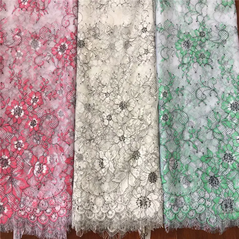 Новые французские ресницы кружевной ткани Diy изысканные кружева вышивка одежды свадебное платье аксессуары RS1645