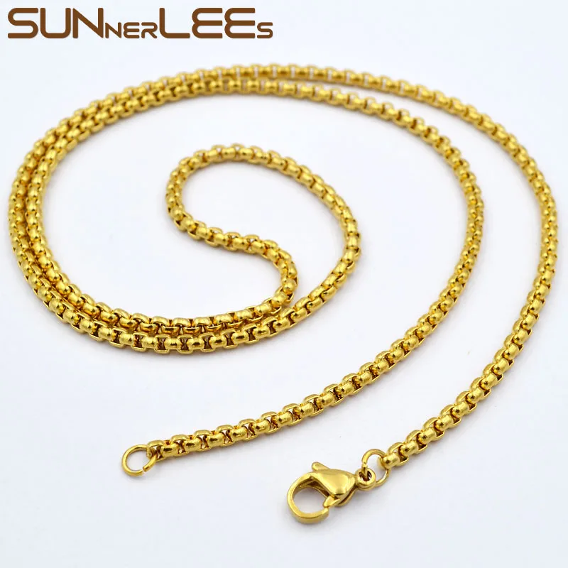 SUNNERLEES Подвеска из нержавеющей стали с крестом Иисуса Христа ожерелье звеньевая