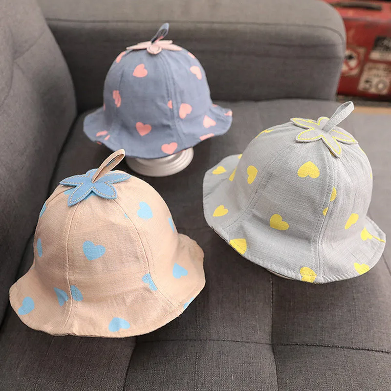 Cute Cotton Infant Print Beanies Cap Fisherman Sun Hat Baby Summer Breathable Mesh Unisex Kids Hats Outdoor Beach | Детская одежда и