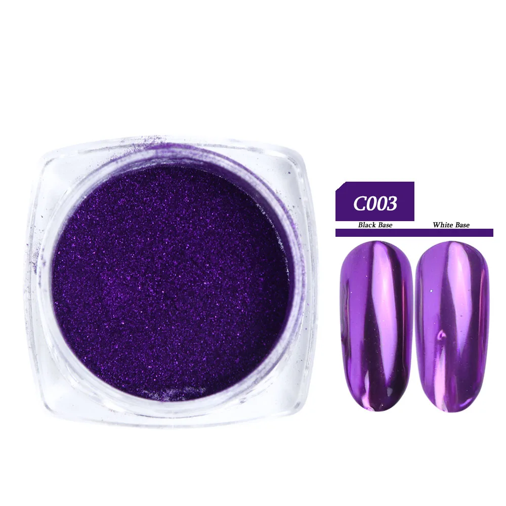 C003 Зеркальный блесящий порошок для ногтей хлопья голографическая пудра для напыления очаровательный красный хром пигмент пыль лак Маникюр SAC/ASX - Цвет: C003
