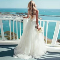 eightree a line beach wedding dress 2019 sweetheart bridal dress white spaghetti straps classic simple wedding gowns gelinlik