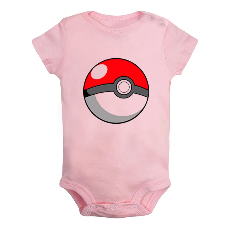 ieBodysuits1038P Классический Аниме Пикачу Покемон мяч покебалл Одежда для новорожденных девочек и мальчиков комбинезон с короткими рукавами хлопок - Цвет: ieBodysuits1038P