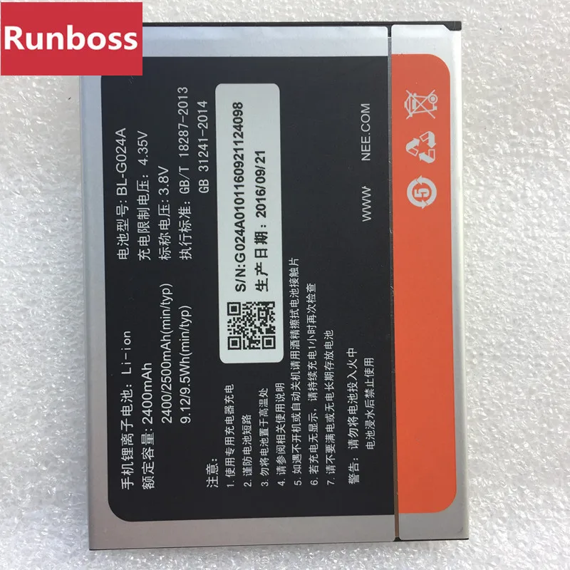 2400 мАч литий-ионная Расширенная BL-G024A Батарея для Gionee GN3002 GN3003 F100S F100A F100L F103B F100 F100SD F306 Батарея