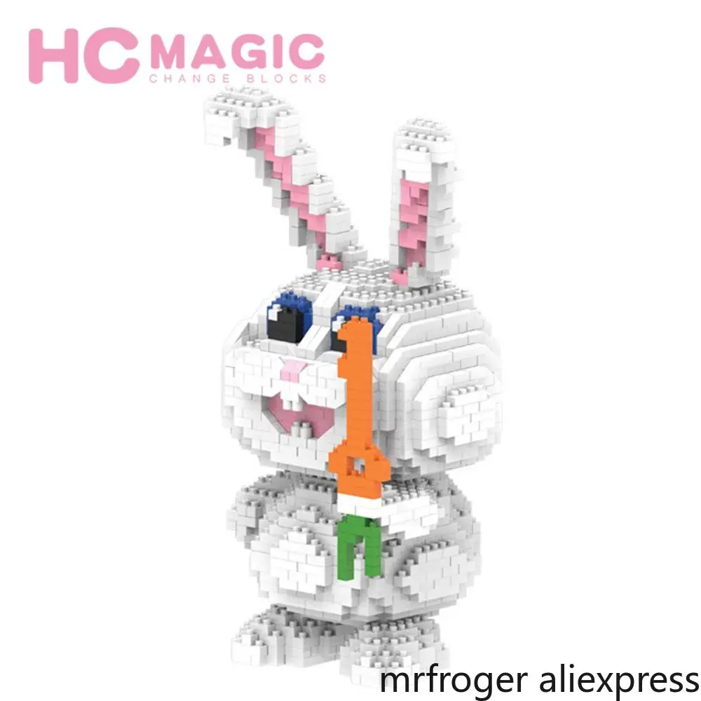 HC MAGIC 9049 алмазные строительные блоки с кроликом детские подарки DIY игрушки