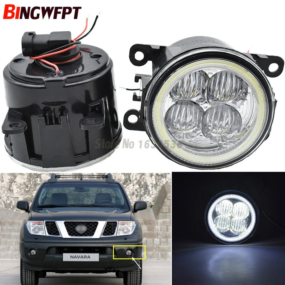 2 шт. супер яркий светодиодный светильник Angel Eyes белого и синего цвета для Nissan Navara