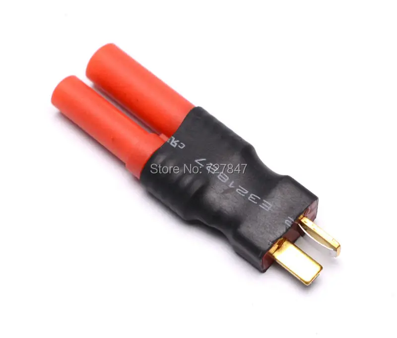 1 PCS HXT 4MM 4.0MM 4.0 to T Plug Male / Female Adapter Lipo Battery Bullet Deans Wireless Connector |