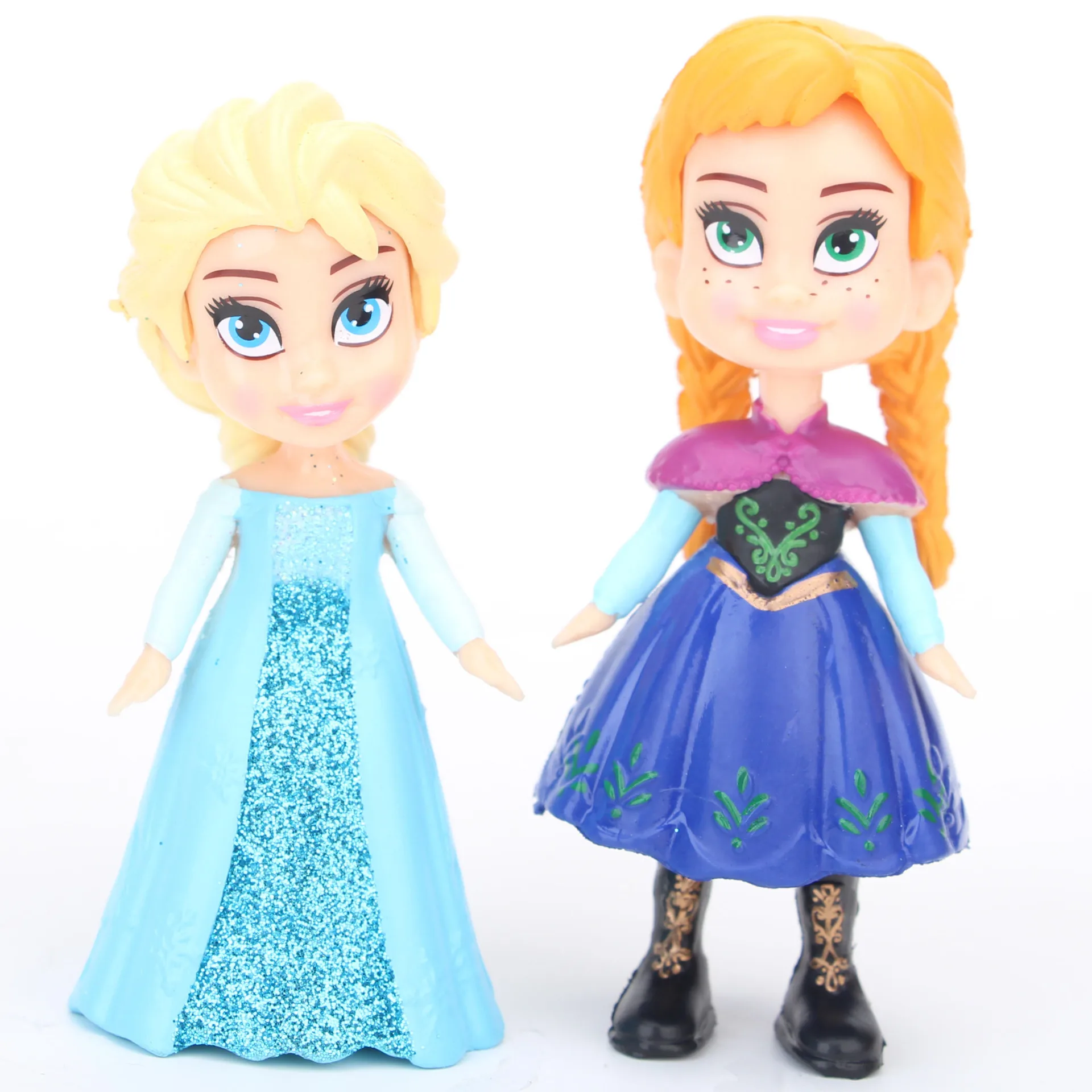 Disney Q Posket 8 шт./лот 5 9 см принцессы игрушки Замороженные Эльза Анна ПВХ экшн фигурки