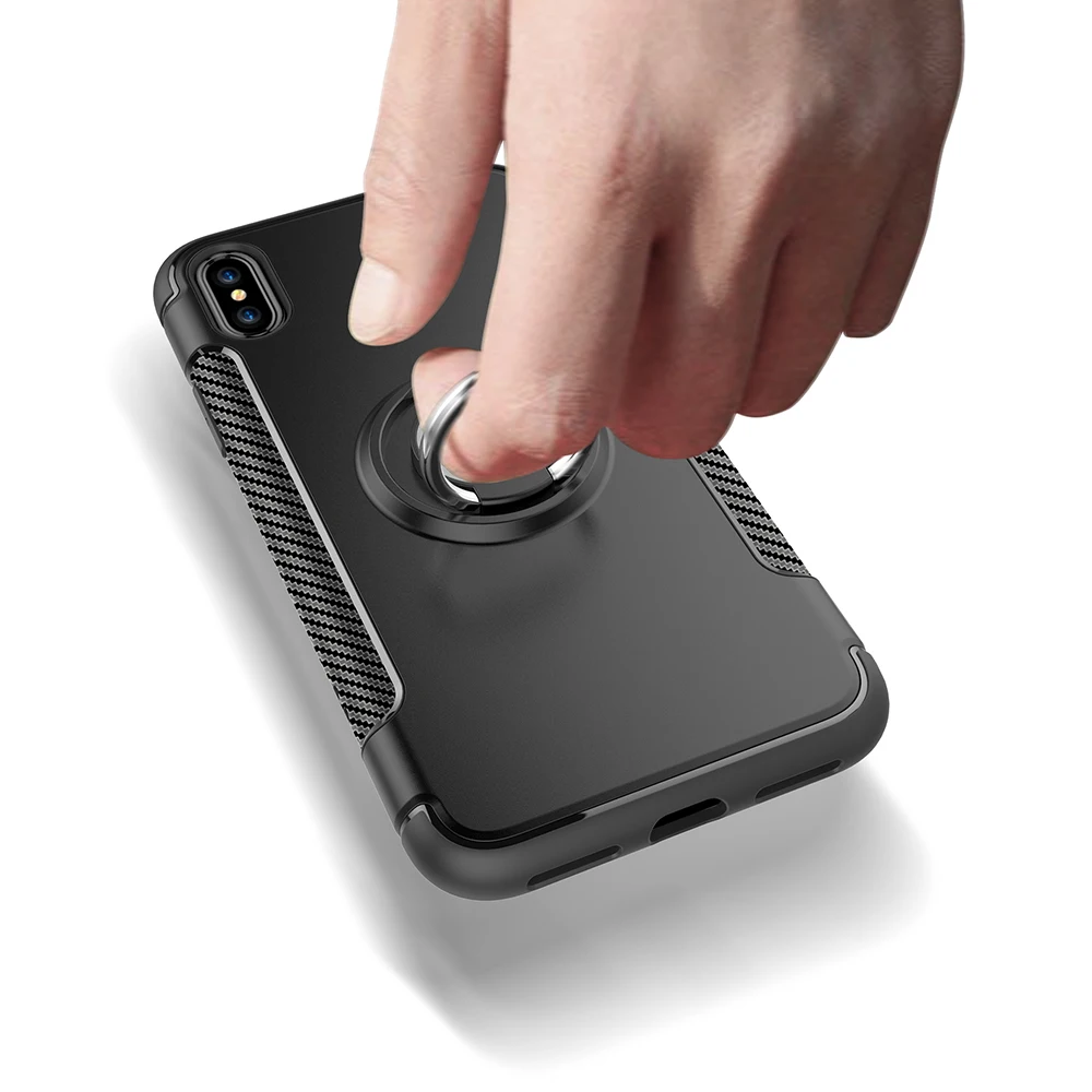 Роскошный армированный металлический магнитный чехол для iPhone X чехлы 6S 7 5S 8 Plus 360