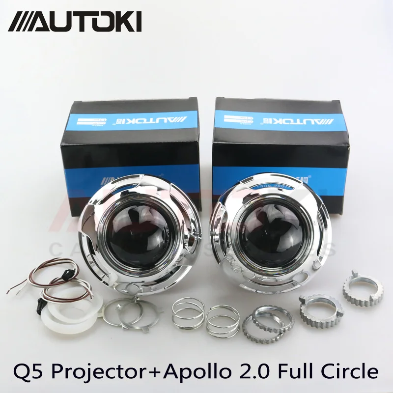 Авто Металл 3 дюйм(ов) Koito Q5 Биксеноновая спрятал объектив проектора Apollo 2.0 полный