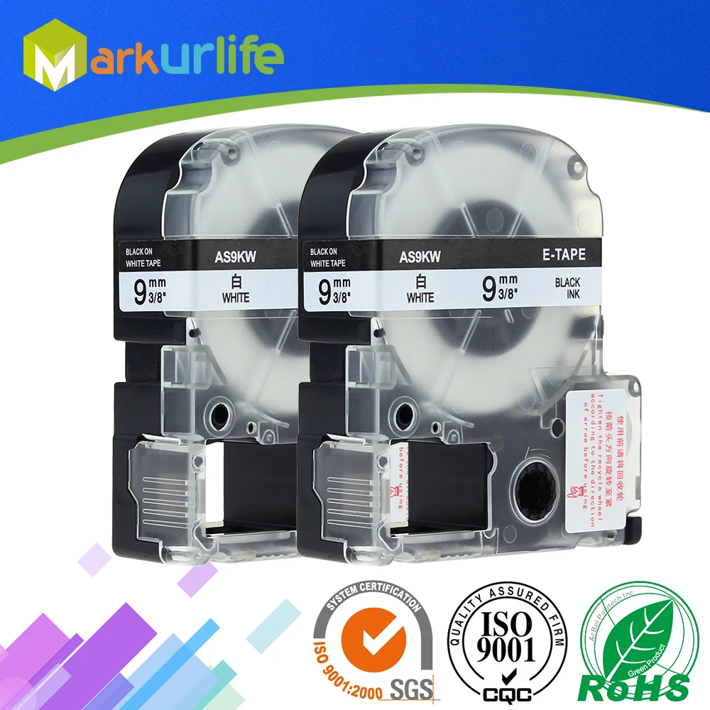 2 пакета SS9K совместимый Epson Labelworks LW 300 400 500 этикетка машина лента заправка картридж