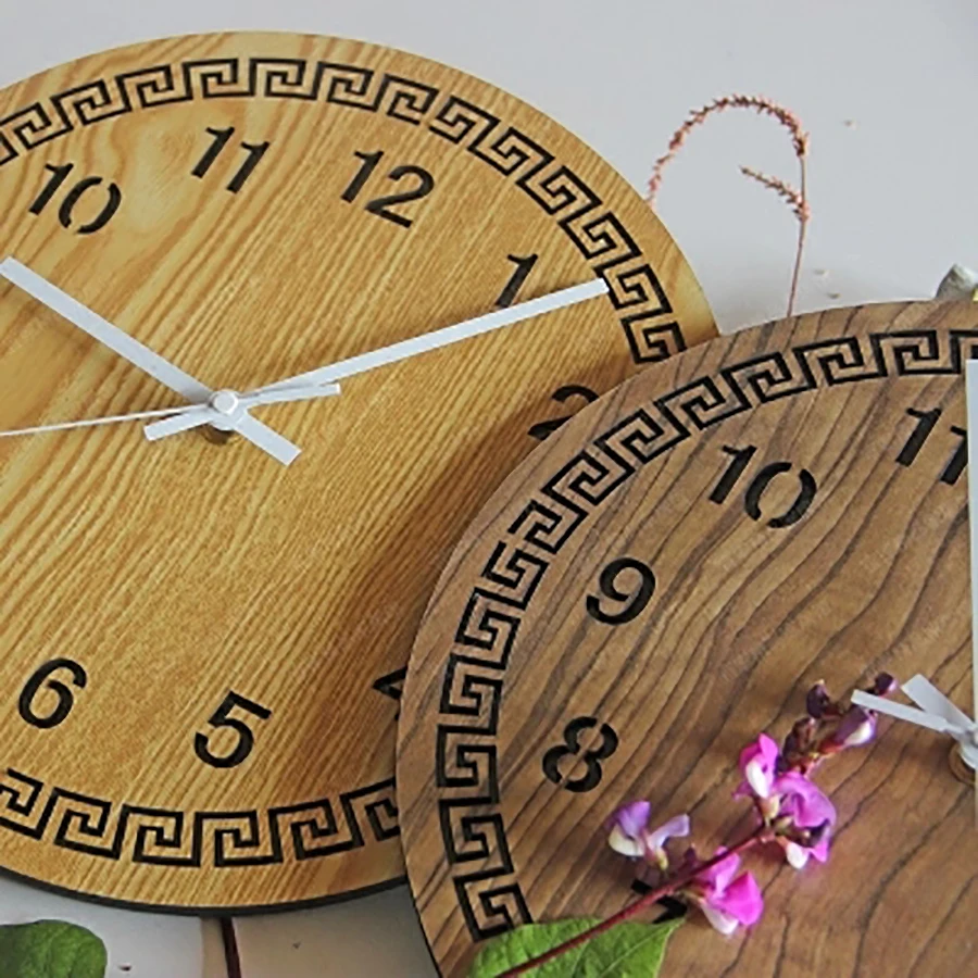 Офисные деревянные китайские настенные часы Saatk Simple Up Saat уникальные для дома